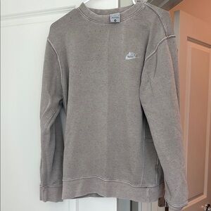 Nike Men's Heather Gray Crewneck Sweater